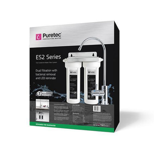 Puretec Ecotrol ES2 Series | Undersink Water Filter System Product Name: ES2 Twin Undersink Water Filter System (4Lpm) Complete