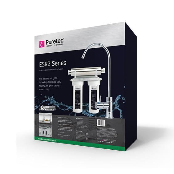 Puretec Ecotrol ESR2 Series | Undersink UV Water Filter System Product Name: ESR2 Twin Undersink UV Water Filter System 8Lpm