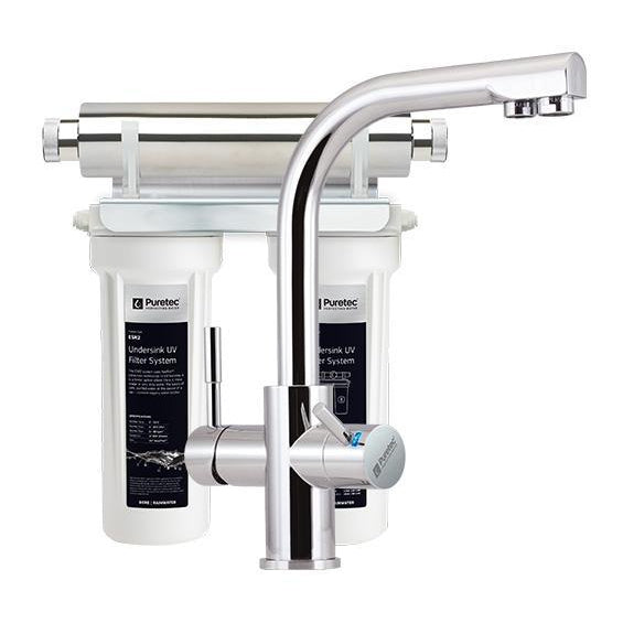 Puretec ESR2-Tripla Series | Undersink UV Water Filter System Product Name: ESR2-T3 Undersink UV Filter with Tripla T3 LED Mixer Tap