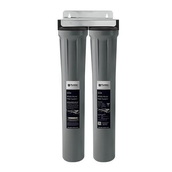 Puretec WH2200 Series | Whole House Slimline Water Filter System Product Name: WH2200 Heavy Duty 20" Slimline Dual Filtration System 27Lpm 3/4 Connection with Cartridges, Replacement Polyspun Sediment Cartridge 5 Micron, Replacement Carbon Block Cartridge 10 Micron