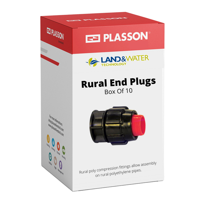 Plasson Rural End Plugs for Redline Poly
