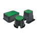 Irrigation Standard Valve Boxes Size: Domestic Valve Box - Small Round (1 Valve), Domestic Valve Box - Tall Rectangular (1 Valve), Domestic Valve Box - Medium Retangular (4 Valves), Domestic Valve Box - Medium Rectangular X-Long (6 Valves), Commercial Valve Box - Large Rectangular (4 Valves)