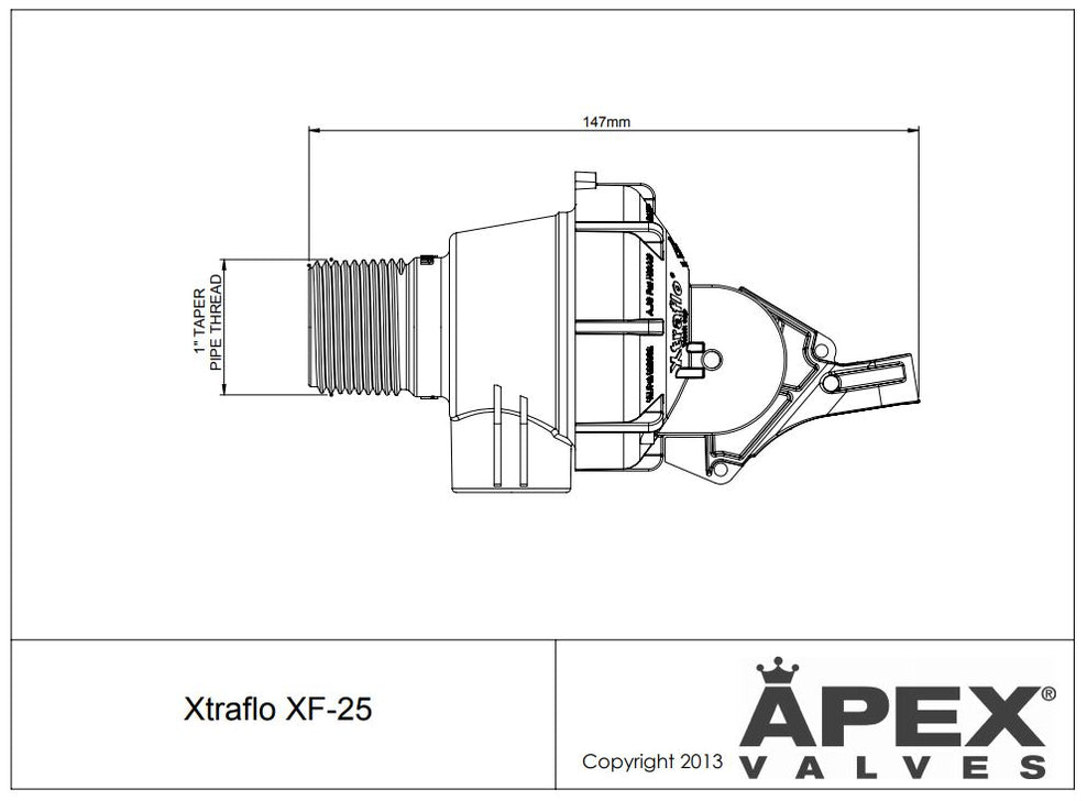 Watts XF134 CA Xtraflo Trough Float Valve – 1-3/4" With Reducer & Self-Cleaning Design